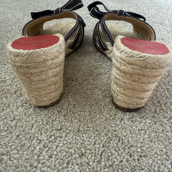 Christian Louboutin Brown Wedge Sandals - Picture 5 of 6